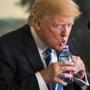 Mandatory Credit: Photo by JIM LO SCALZO/EPA-EFE/REX/Shutterstock (9225082p) Donald J. Trump President Trump Touts Foreign Policy Accomplishments on Asia Trip, Washington, USA - 15 Nov 2017 US President Donald J. Trump pauses to drink water while touting his foreign policy accomplishments during his trip to Asia in a speech in the Diplomatic Room at the White House in Washington, DC, USA, 15 November 2017. The President just returned from a 12-day, five country trip across the continent.