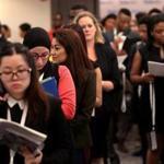 Boston, MA - 9/20/2017 - Job candidates at the Tufts Medical Center skills-based Hiring Fair at Revere Hotel. - (Barry Chin/Globe Staff), Section: Magazine, Reporter: Katie Johnston, Topic: xxTufts Hiring Fair, LOID: 8.3.3721470815.