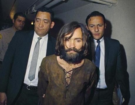 Charles Manson was escorted to his arraignment in 1969.
