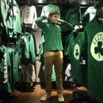 Boston, MA - 11/21/17 - Jeff Lentz (cq), of Bay City, Michigan, checks out Celtics gear at the Boston ProShop in TD Garden. He was in town visiting his brother. 