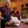 Michael Dukakis and his wife, Kitty, said this one turkey carcass was left on their doorstep after Thanksgiving this year.