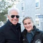 Joe Biden with granddaughter Maisy on Nantucket.