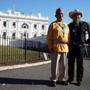 Navajo Code Talker Thomas Begay (left) and retired Army colonel Ronald Begay in Washington Monday.