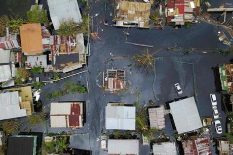 Aftermath of Hurricane Maria in Catano, Puerto Rico. 
