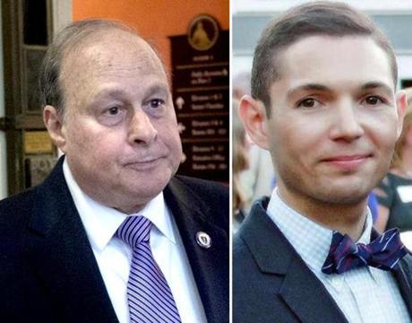 The men who say they were assaulted and harassed by Bryon Hefner (right), the husband of Senate President Stan Rosenberg (left), are still afraid to be named publicly.
