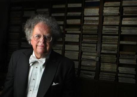 James Levine in the BSO library in 2009.
