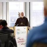 12/25/2017 - Boston, MA - Cardinal Sean O'Malley visited the St. Francis House on Christmas morning and held a special service for residents and guests. Photo by Dina Rudick/Globe Staff