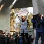 Iranian students clashed with riot police Saturday in Tehran.