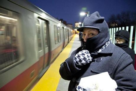 The MBTA said rail and bus lines may be delayed this week because of the cold weaither. 
