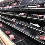 Stop & Shop in Winchester was running low on meat Wednesday evening. 