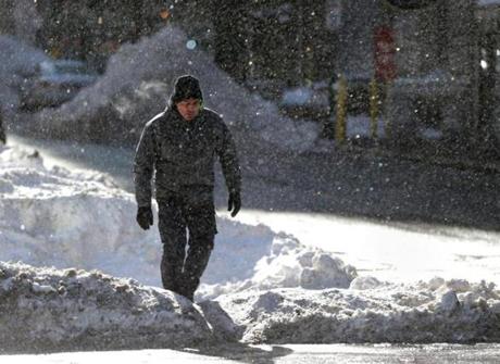 01/05/2018 Boston Ma-. Cold weather grips the region. Jonathan Wiggs /Globe Staff Reporter:Topic. 
