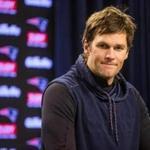 01/11/2018 FOXBORO, MA Quarterback Tom Brady (cq) spoke to the media after a Patriots' practice at Gillette Stadium in Foxboro. (Aram Boghosian for The Boston Globe)