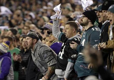The Eagles defeated the Vikings on Sunday in the NFC Championship. 
