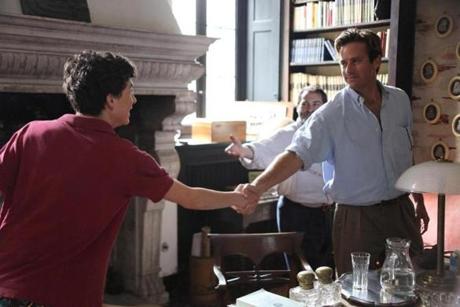 This image released by Sony Pictures Classics shows Timothée Chalamet, left, and Armie Hammer in a scene from 