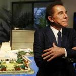 Steve Wynn speaks to reporters about a planned casino in Everett during a press conference in Medford in 2016.