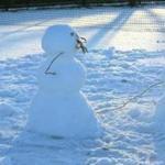 Small snow people at the Wollaston Recreation Facility in Quincy earlier this month.