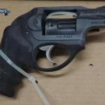 Boston police say this gun was pointed at officers. 