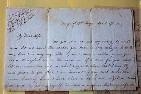 A letter dated April 19, 1864, written by Florence Burke.
