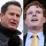 Members of the Massachusetts congressional delegation and other observers say Representatives Seth Moulton (left) and Joe Kennedy have an amicable relationship.