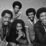 Mr. Edwards (second from right) with group members (from left) Otis Williams, Richard Street, Melvin Franklin, and Glenn Beonard. 