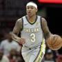 Cleveland Cavaliers' Isaiah Thomas drives against the Houston Rockets in the first half of an NBA basketball game, Saturday, Feb. 3, 2018, in Cleveland. (AP Photo/Tony Dejak)