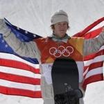 Red Gerard, of the United States, smiles after winning gold in the men's slopestyle final at Phoenix Snow Park at the 2018 Winter Olympics in Pyeongchang, South Korea, Sunday, Feb. 11, 2018. (AP Photo/Lee Jin-man)