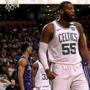 Boston, MA - 2/28/2018 - (2nd quarter) Boston Celtics center Greg Monroe (55) was pumped after his and one during the second quarter. The Boston Celtics host the Charlotte Hornets at TD Garden. - (Barry Chin/Globe Staff), Section: Sports, Reporter: Adam Himmelsbach, Topic: 01 Celtics-Hornets, LOID: 8.4.1096457932.