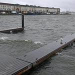 The waves in Boston Harbor quickly rose last Friday amid a nor?easter.
