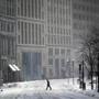SNOW SLIDER4 BOSTON, MA - 3/13/2018: An empty Congress Street financial district in Boston mid day (David L Ryan/Globe Staff ) SECTION: METRO TOPIC stand alone photo snow storm nor'easter blizzard