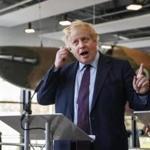 FILE - In this Friday, March 16, 2018 file photo, Britain's Foreign Secretary Boris Johnson speaks at a joint press conference with the Polish Foreign Minister Jacek Czaputowicz during a visit to the Battle of Britain Bunker, in Uxbridge, England. Britain?s foreign secretary said Sunday, March 18, 2018 that the trail of blame for the poisoning of a former spy ?leads inexorably to the Kremlin,? after a Russian envoy suggested the nerve agent involved could have come from a U.K. lab. (Tolga Akmen/Pool Photo via AP, File)
