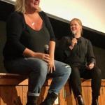 Comedian and actress Amy Schumer (right) with actress and singer Bridget Everett at the Martha?s Vineyard Film Festival.
