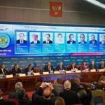Members of Russia's Central Election Commission announced preliminary results during the commission's session in Moscow Monday. Vladimir Putin won a victory of unprecedented magnitude. 