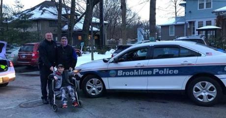 Tracey Rannals Bryan and her 11-year-old son Jack got the VIP treatment from the Brookline Police Department. After Jack underwent heart surgery at Boston Children's Hospital, he got to go on a special tour of the police station.
