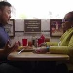 David Chang with University of Maryland professor Psyche Williams-Forson in a booth once used by Martin Luther King Jr. 