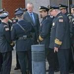 Governor Charlie Baker spoke with police chiefs and local officials on fentanyl trafficking legislation at Haverhill police headquarters Tuesday.