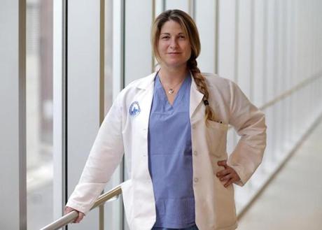 Dr. Cornelia Griggs, a chief resident in general surgery at Mass. General Hospital, has a 2-year-old daughter and is pregnant with her second child.
