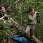 Cheryl Knott (left) and daughter Jessica Laman observed a wild orangutan in Gunung Palung National Park in Indonesia.