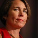 Boston, MA- September 04, 2017: Attorney General Maura Healey listens to a speaker during the Greater Boston Labor Council's annual Labor Day breakfast at the Park Plaza Hotel in Boston, MA on September 04, 2017. (CRAIG F. WALKER/GLOBE STAFF) section: Metro reporter: Irons