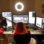 Marsi sits at her desk where she engages with other video gamers on Twitch. To protect her real-world privacy, she goes by her online identity, kungfufruitcup. MUST CREDIT: Photo for The Washington Post by
