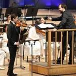 Daniel Lozakovich performed with Andris Nelsons and the Boston Symphony Orchestra at Tanglewood in July 2017.