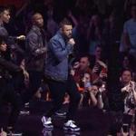 Justin Timberlake and his dancers drew the attention of the TD Garden crowd and their smartphones. 