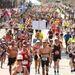 The Boston Marathon finish line in 2017. 