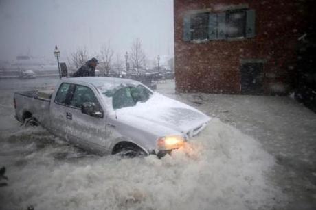 The ocean storm surge from storms this winter flooded neighborhoods across Boston,
