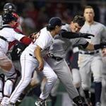 Tyler Austin (right) and Joe Kelly were both ejected for fighting Wednesday.