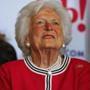 File-This Feb. 19, 2016, file photo shows former first lady Barbara Bush listening to her son, Republican presidential candidate, former Florida Gov. Jeb Bush speak during a campaign stop at Wade's Restaurant, in Spartanburg, S.C. The former First Lady is making sure to keep her alma mater up to date on what?s going on in her world. The Boston Globe reports that Bush wrote a dispatch for Smith College?s alumnae magazine this month. She says: ?I am still old and still in love with the man I married 72 years ago.? Bush dropped out of Smith College in 1944 and married George H.W. shortly after. The school awarded her an honorary degree in 1989. (AP Photo/Paul Sancya, File)