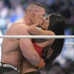John Cena and Nikki Bella kissed after they got engaged at WrestleMania 33 in 2017.