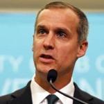 File-This Aug. 3, 2017 file photo shows Corey Lewandowski, former campaign manager for President Donald Trump, speaking at the City Club of Cleveland, in Cleveland. Neighbors of Lewandowski say he harassed them in a land dispute and threatened to use his 