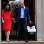 Britain's Catherine (L), Duchess of Cambridge and Britain's Prince William, Duke of Cambridge depart the Lindo Wing at St Mary's Hospital in central London with their newly-born son, their third child on April 23, 2018. / AFP PHOTO / Ben STANSALLBEN STANSALL/AFP/Getty Images