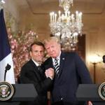President Trump Tuesday praised his warm relationship with French President Emmanuel Macron.