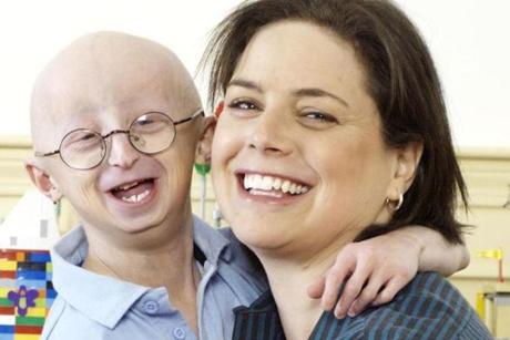 Dr. Leslie Gordon with her son, Sam Berns, who died in 2014.

